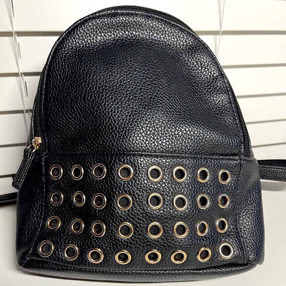 Small Pleather Backpack.